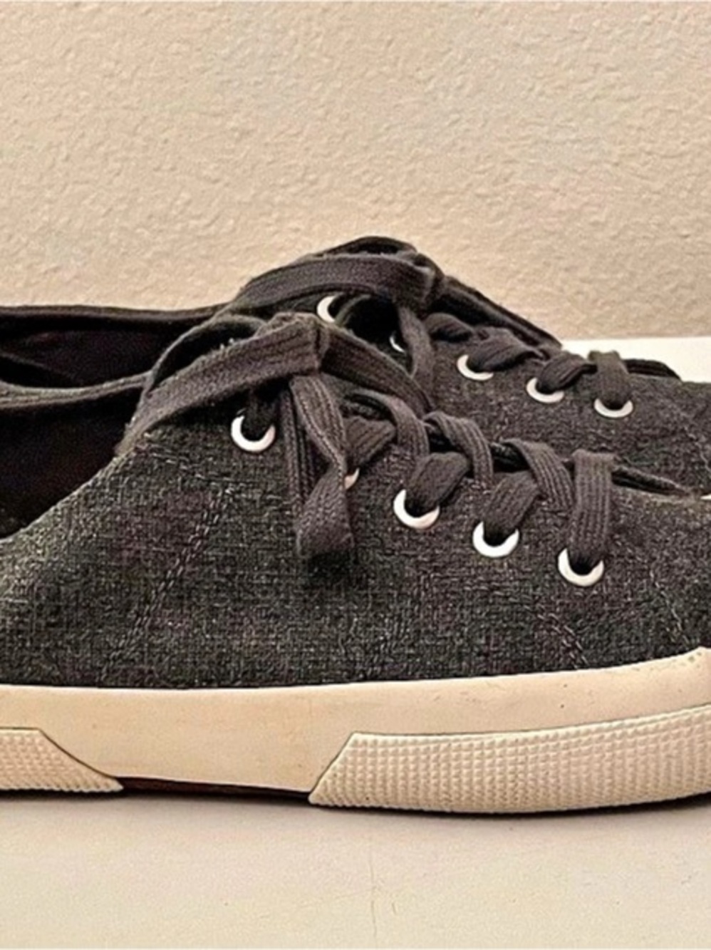 Lauren Ralph Lauren Jolie Wool Sneaker Wool Sneakers Gray & White US 10B